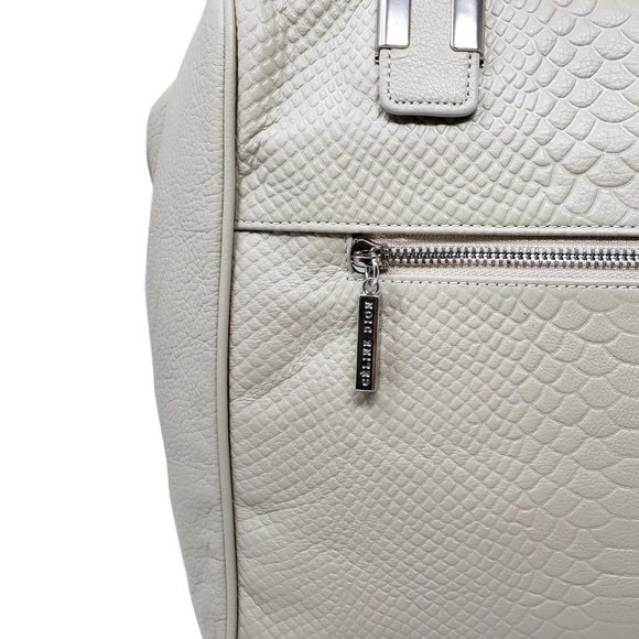 Celine Dion Elegy Snake Embossed Leather Satchel - Picture 4 of 7